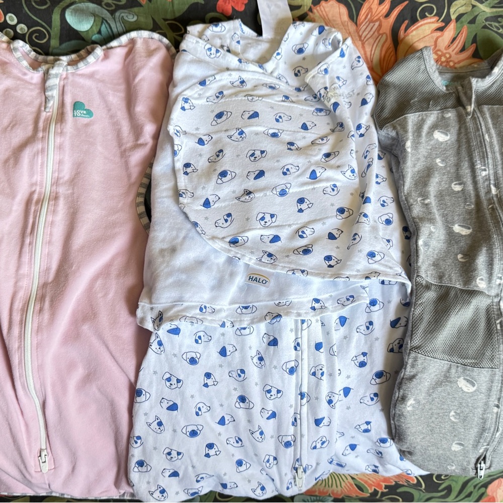 New born SleepSack Swaddle Set - Pink, Blue, Gray
